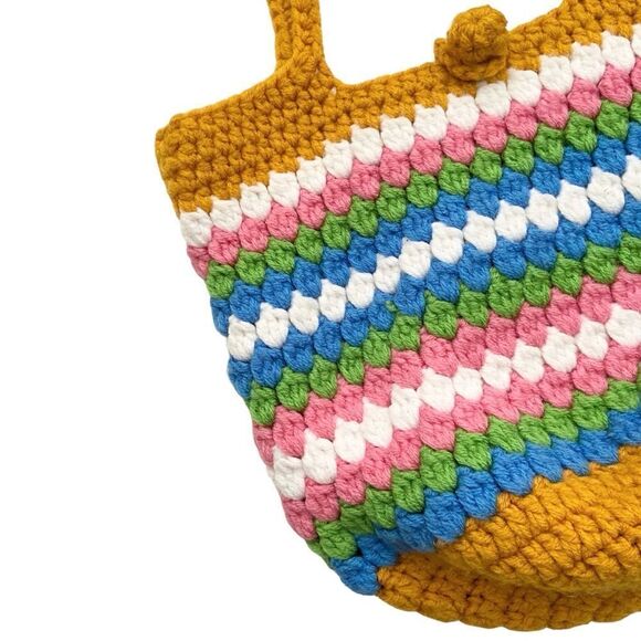 Boho Crochet Tote Bag in One Size - Picture 3 of 8